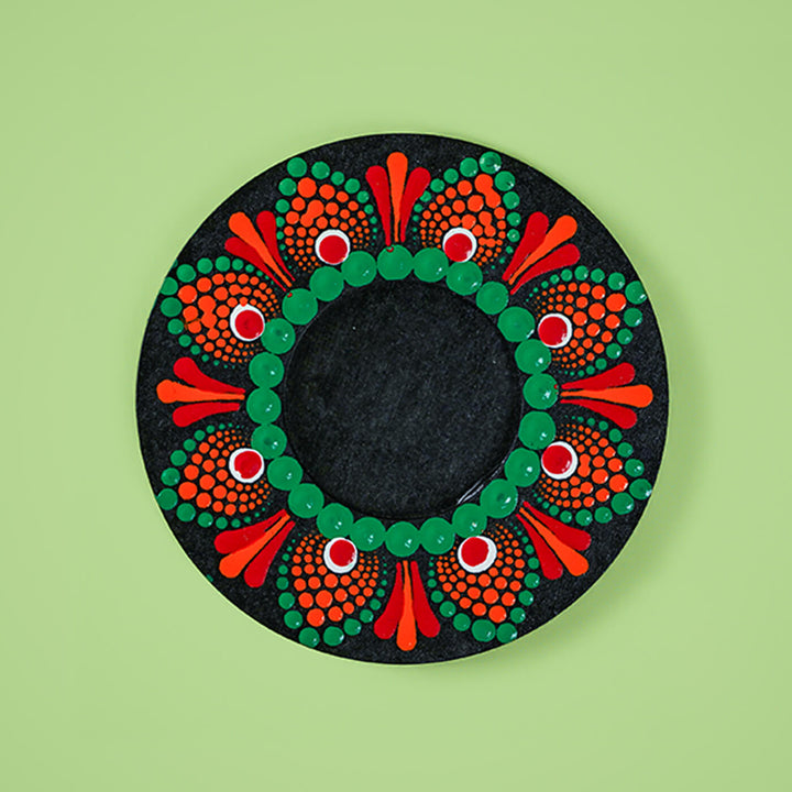 Orange and Green Round Tealight Holder