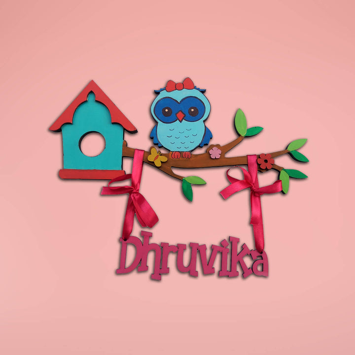 Cute Owl Kids Nameboard