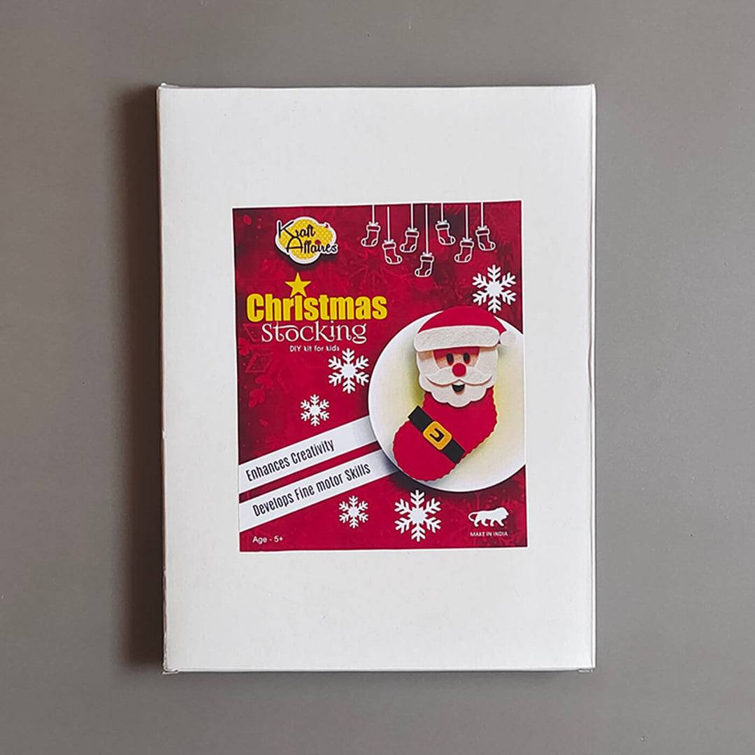 Handmade Santa Stocking Felt Diy Kit For Christmas Decoration