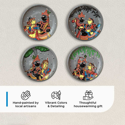 Handpainted Krishna Leela MDF Decor