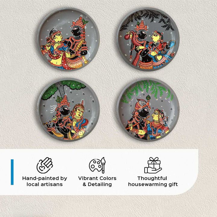 Handpainted Krishna Leela Wall Decor