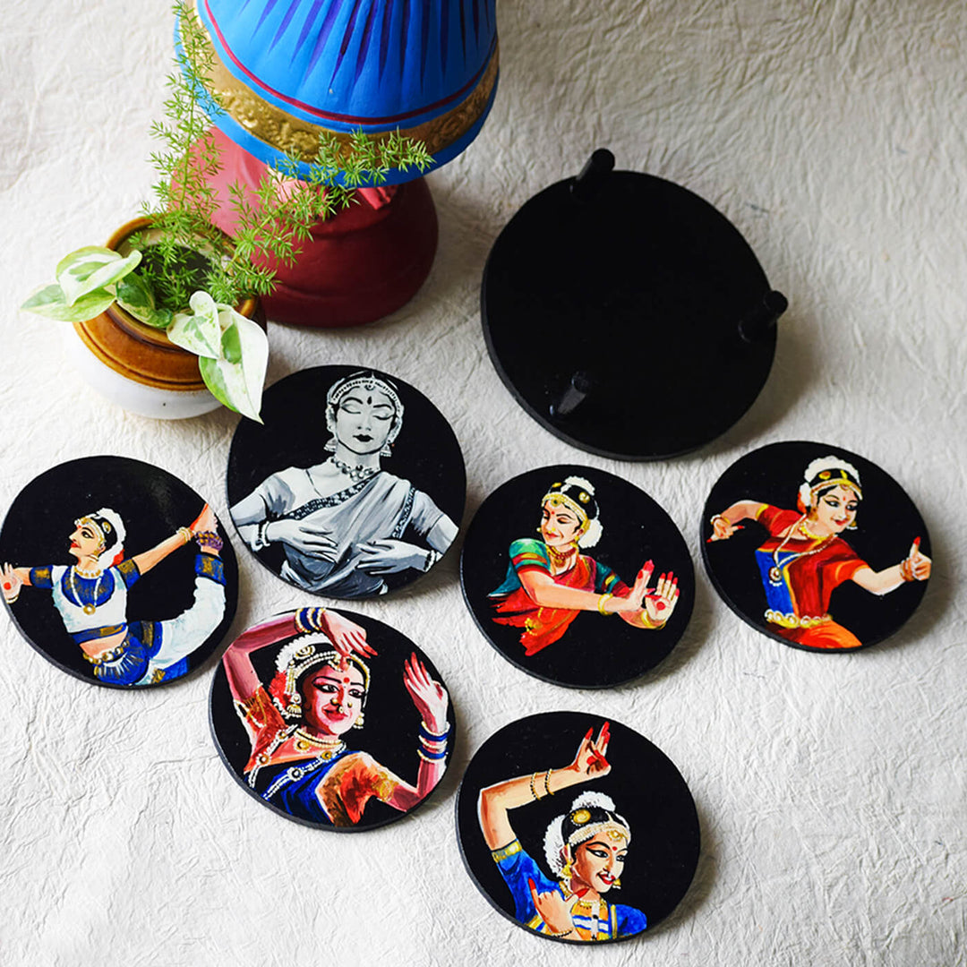 Decoupage MDF Dancers Coasters | Set of 6