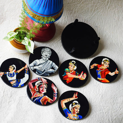 Handpainted MDF Dancers Coasters | Set of 6