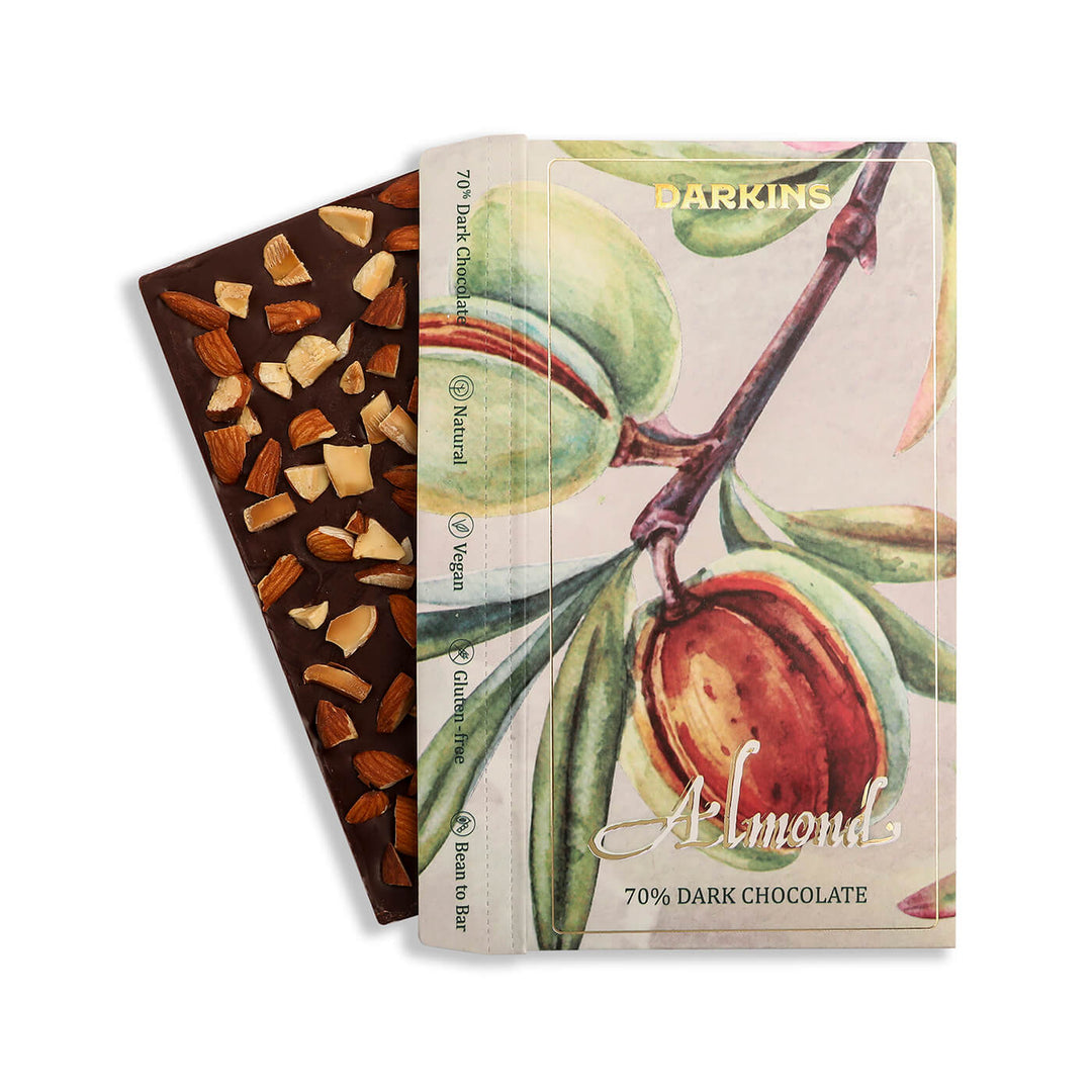 70% Dark | Vegan & Gluten Free Chocolate with Roasted Almonds