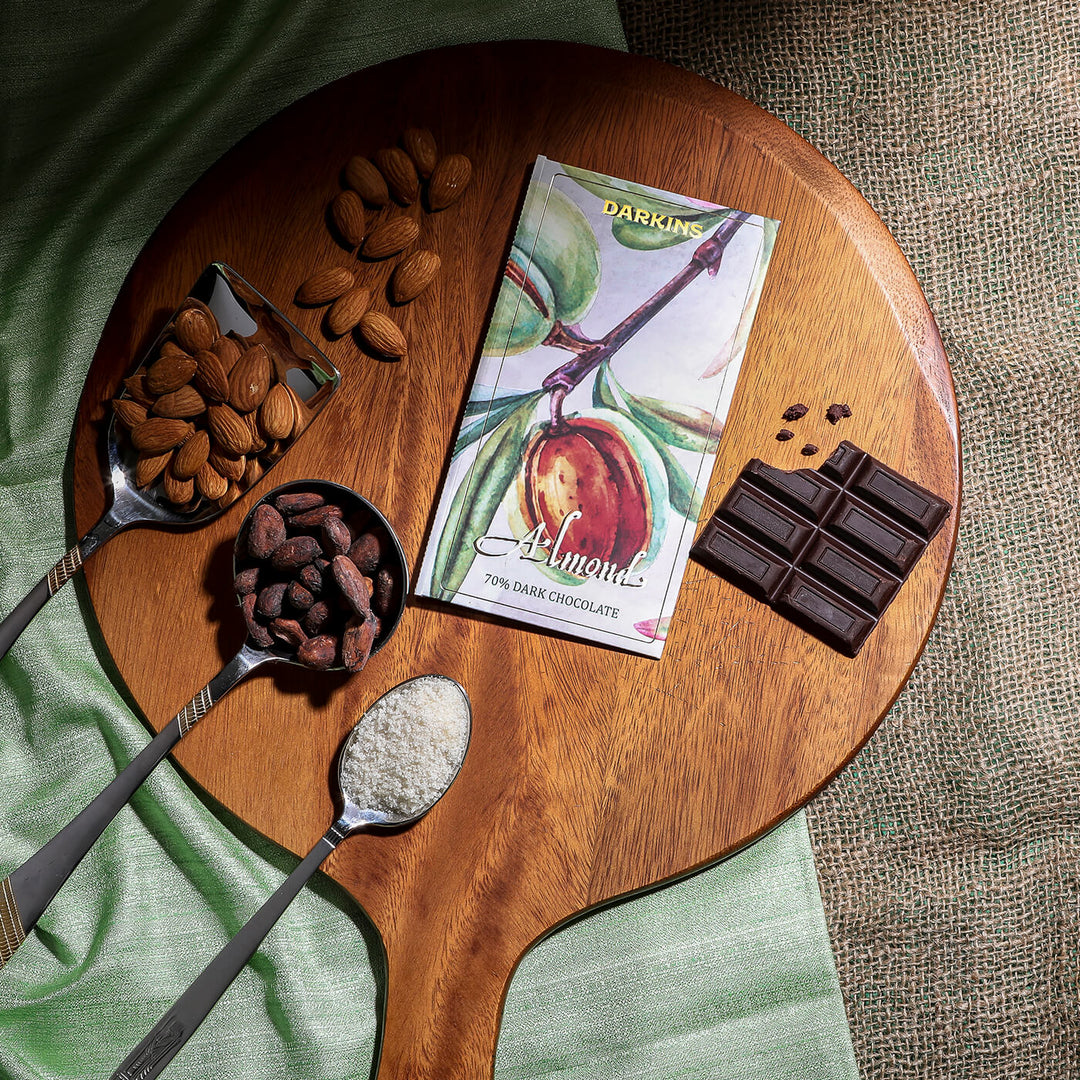 70% Dark | Vegan & Gluten Free Chocolate with Roasted Almonds