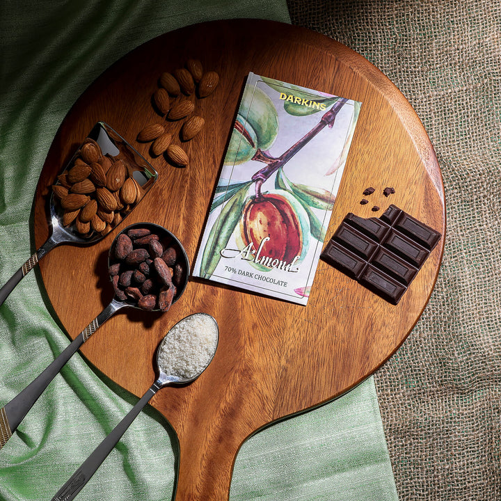 70% Dark | Vegan & Gluten Free Chocolate with Roasted Almonds