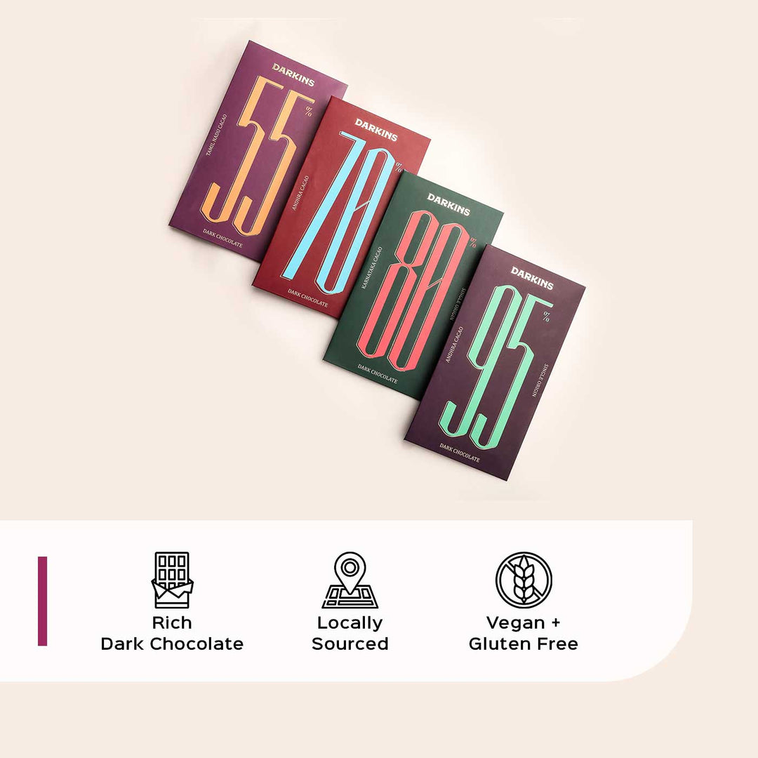 95% Dark | Vegan & Gluten Free Chocolate From Andhra Pradesh