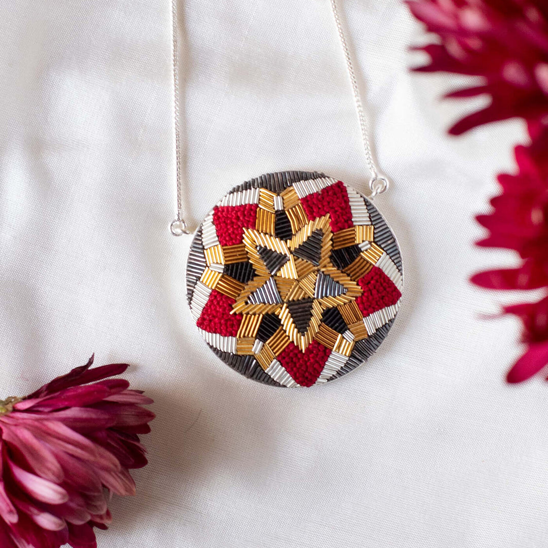 Delilah Embroidered Pendant
