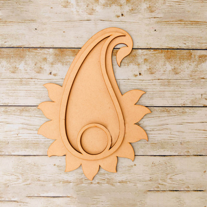 Ready to Paint MDF Floral Paisley Platter - TI148