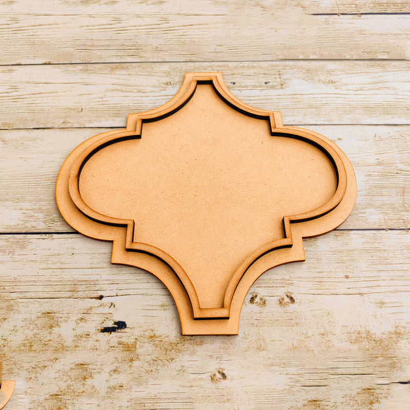 Ready to Paint MDF Damask Platter - TI153