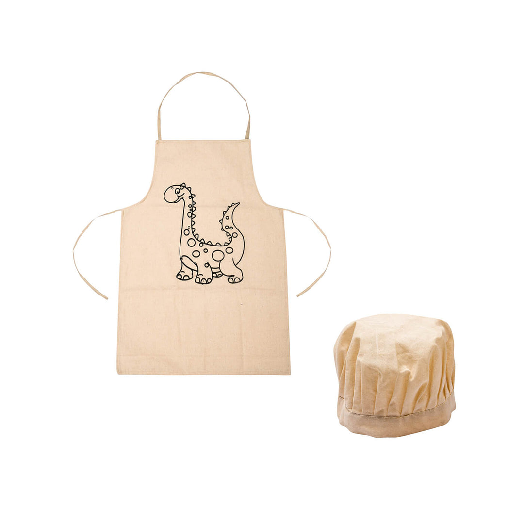 Dinosaur Apron and Cap Hamper