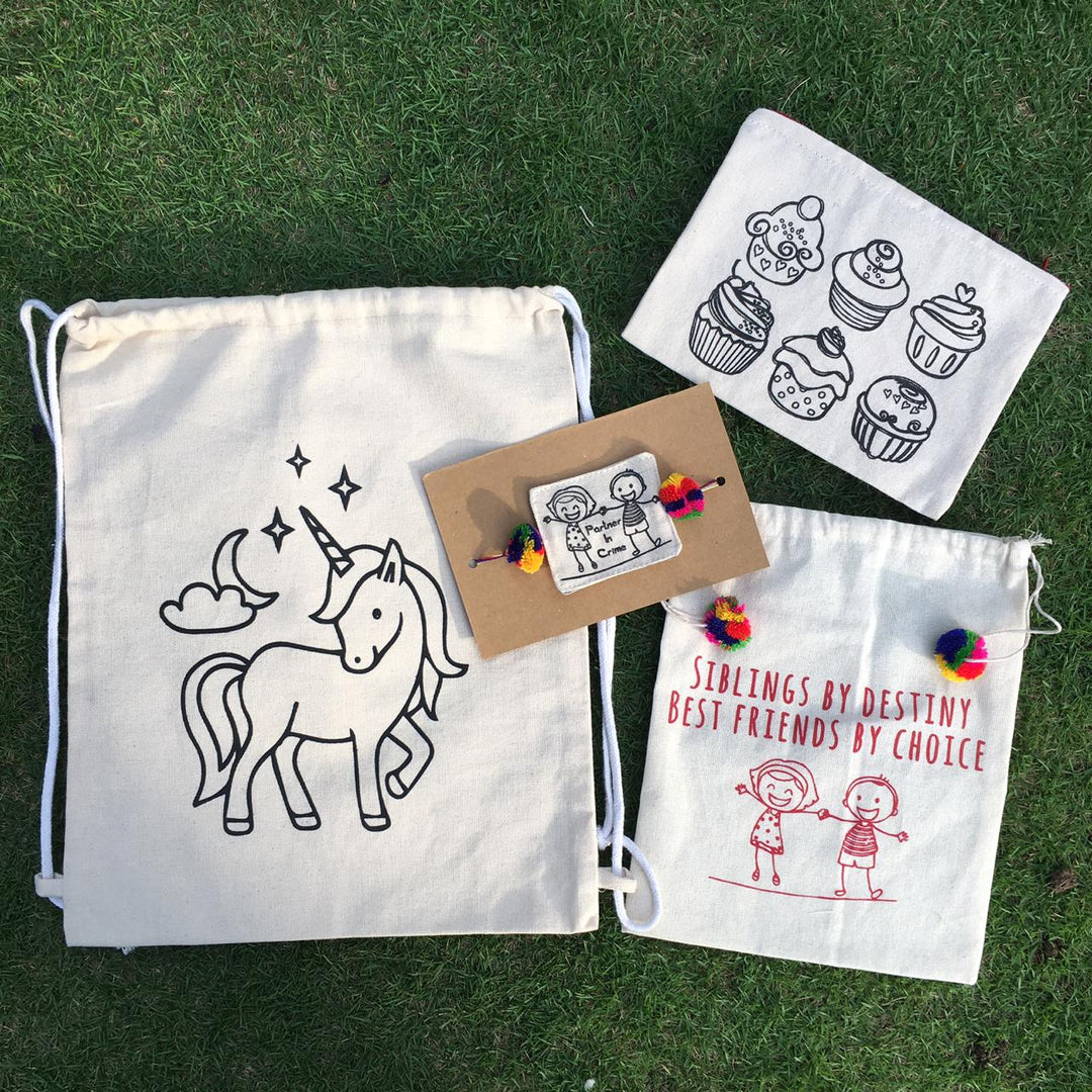 Unicorn & Cupcakes Rakhi Hamper