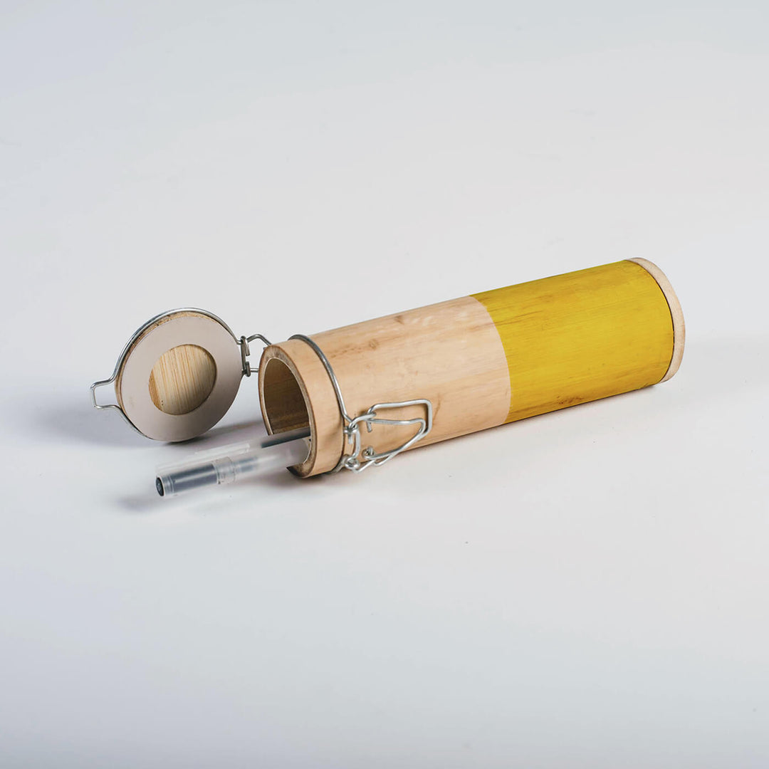 Multipurpose Cylindrical Bamboo DoCo Case