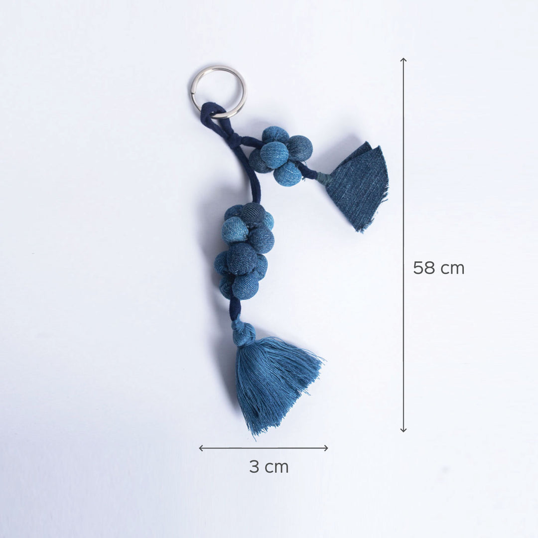 Upcycled Denim Keychain