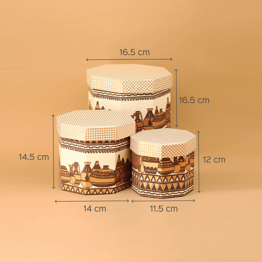 Handmade Paper Greek Pots Gift Box