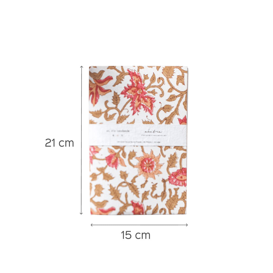 Pink Leafy Floral A5 Journal