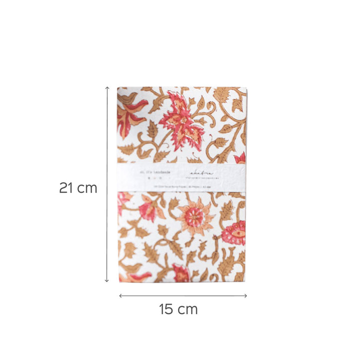 Pink Leafy Floral A5 Journal