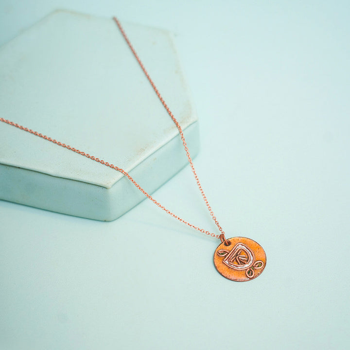 Handmade Copper Enamelled Nimbuzz Earrings and Necklace - Zwende