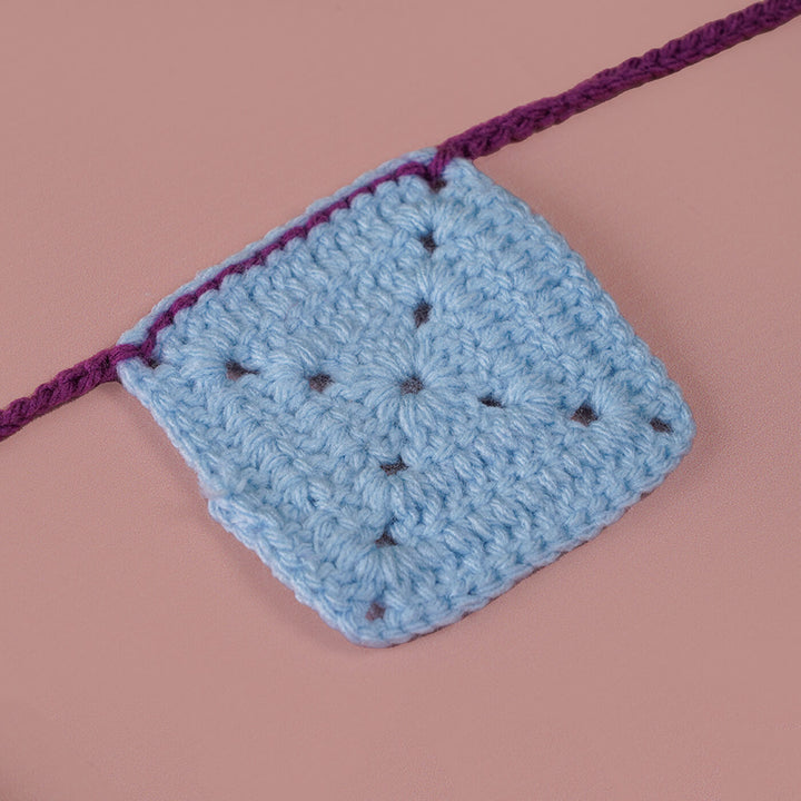 Multi-coloured Square Crochet Hanging