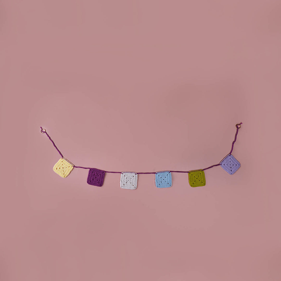 Multi-coloured Square Crochet Hanging