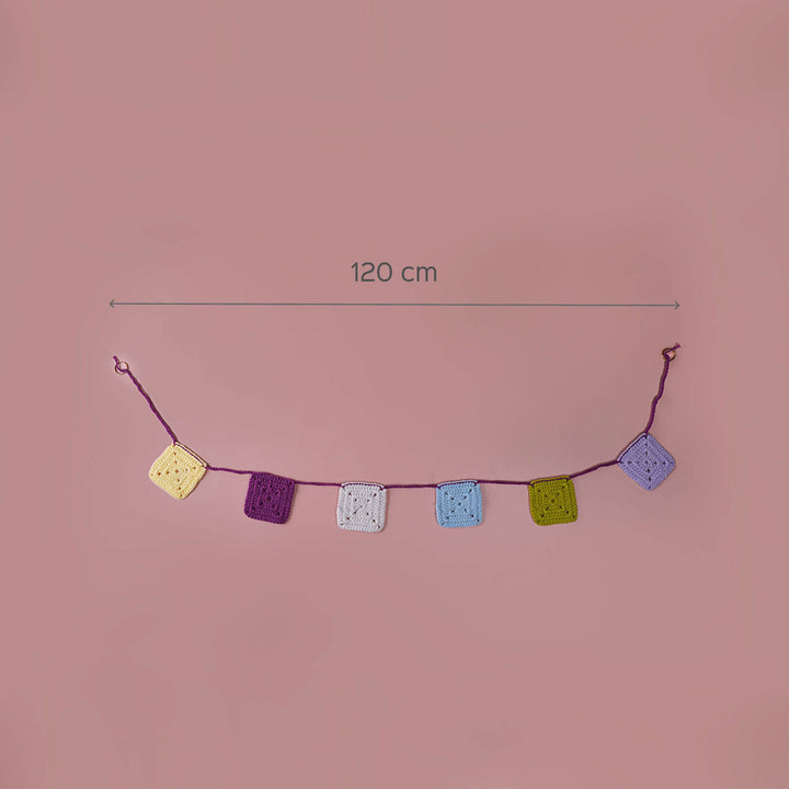 Multi-coloured Square Crochet Hanging