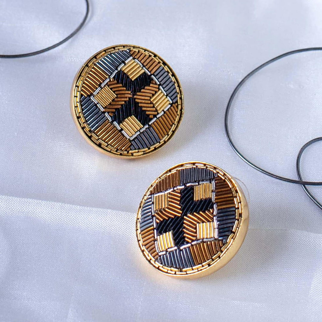 Celtic Embroidered Enid Earrings