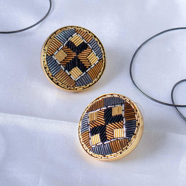 Celtic Embroidered Enid Earrings