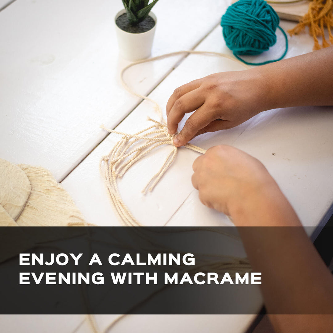 Yarn & Dowel Macrame Wall Hanging - All-you-need DIY Kit