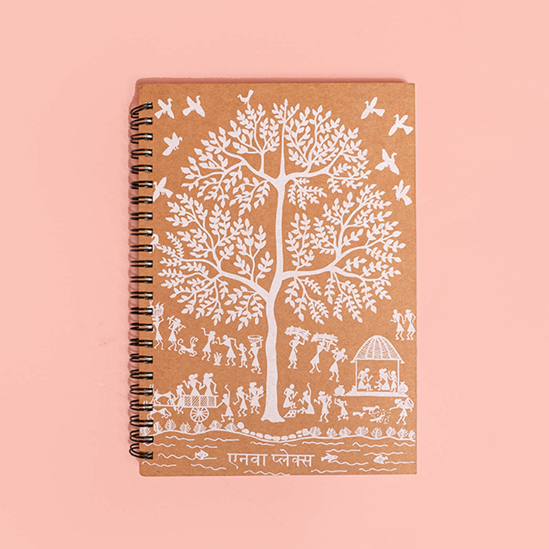Handmade Paper Spiral Unruled Notebook