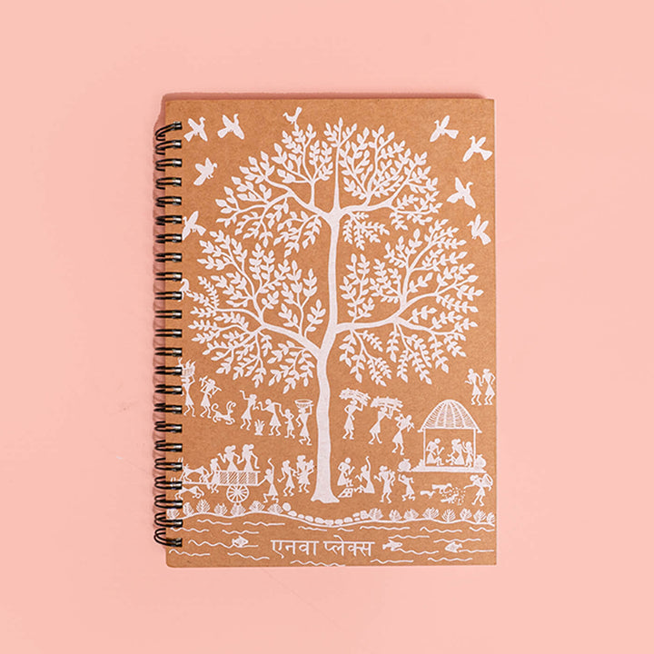 Handmade Paper Spiral Unruled Notebook