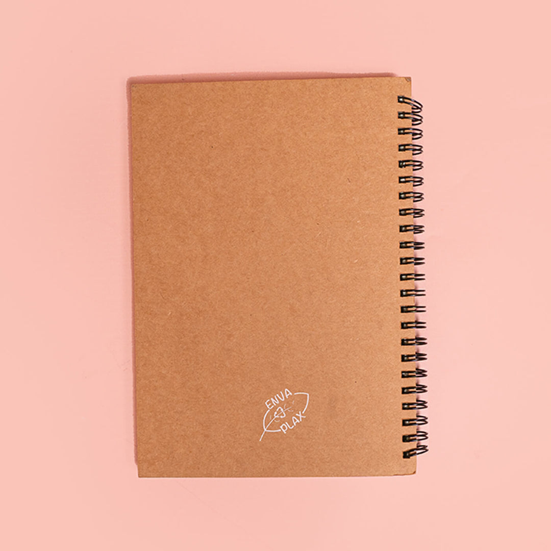 Handmade Paper Spiral Unruled Notebook
