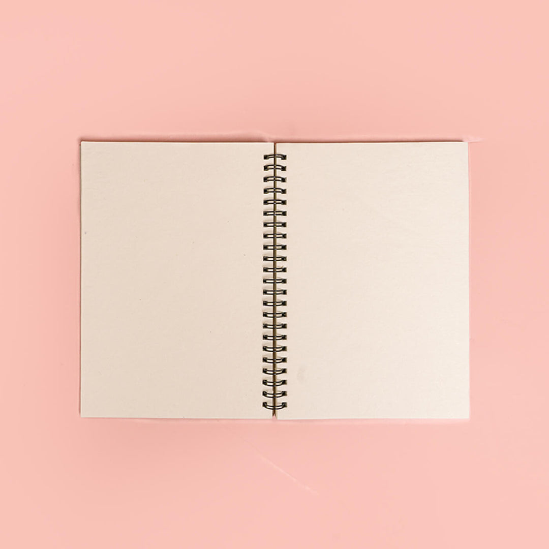 Handmade Paper Spiral Unruled Notebook