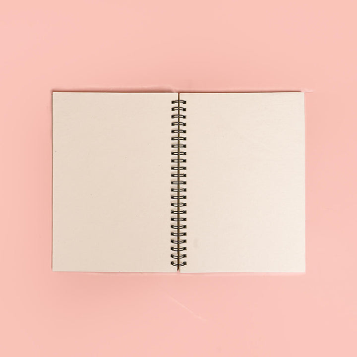 Handmade Paper Spiral Unruled Notebook