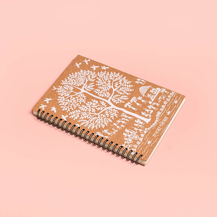 Handmade Paper Spiral Unruled Notebook