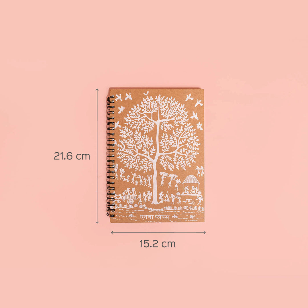 Handmade Paper Spiral Unruled Notebook