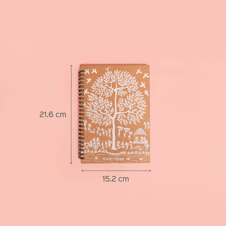Handmade Paper Spiral Unruled Notebook