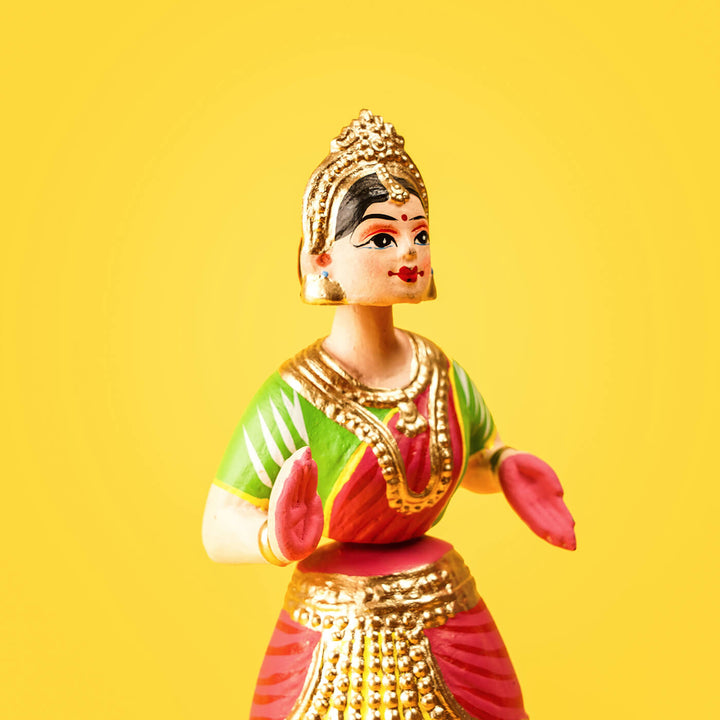 Dancing Thanjavur Doll - Red, Green & Yellow