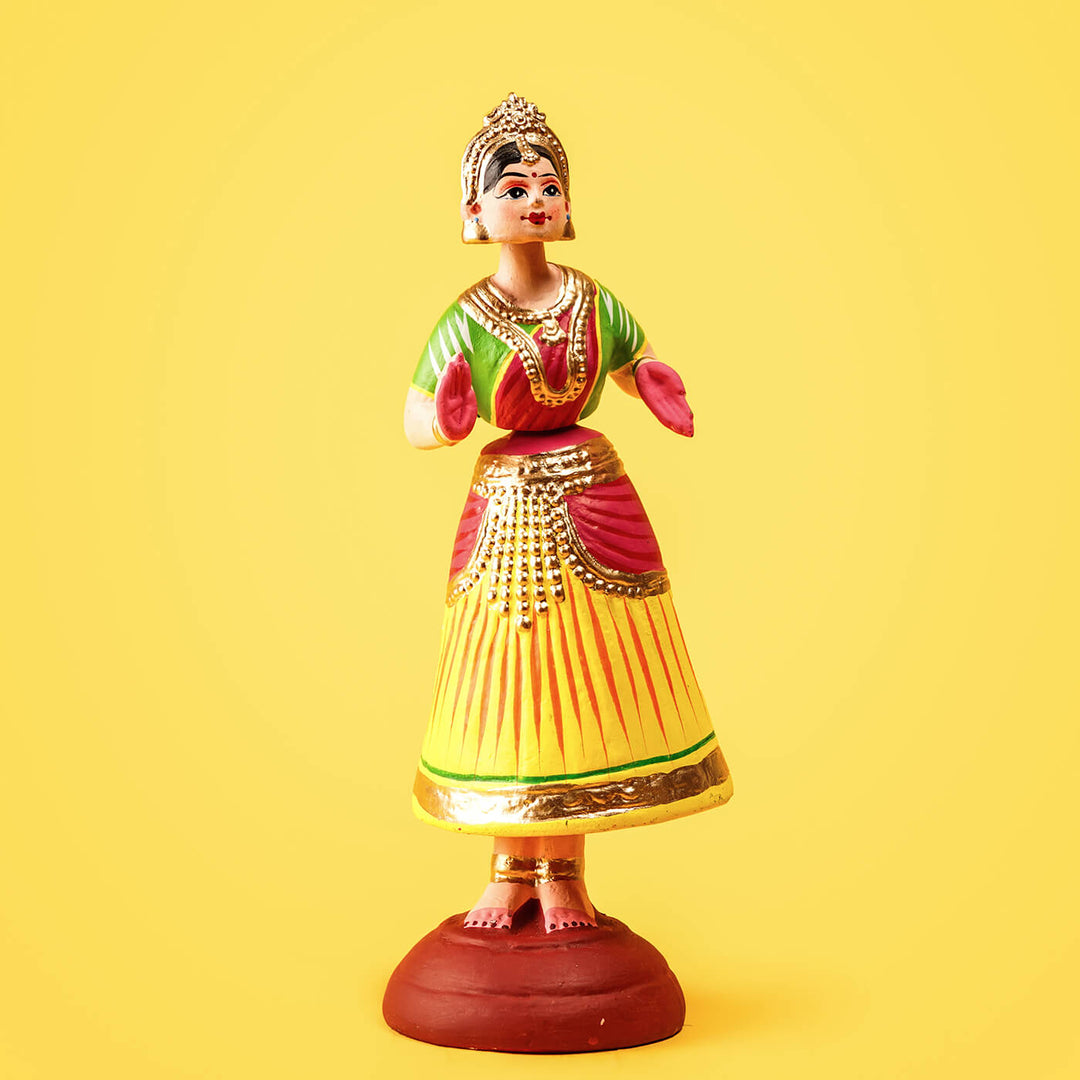 Dancing Thanjavur Doll - Red, Green & Yellow