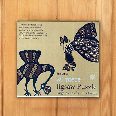 Sohrai Birds - 20 Piece Jigsaw Puzzle - Set of 2