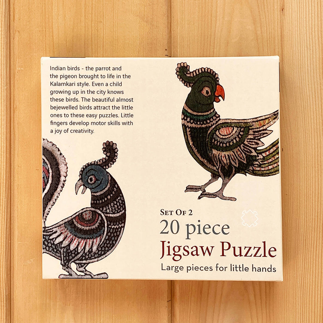 Kalamkari Birds - 20 Piece Jigsaw Puzzle - Set of 2