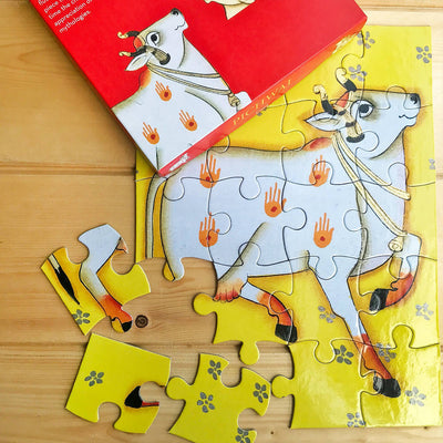 Pichwai Cows - 20 Piece Jigsaw Puzzle - Set of 2