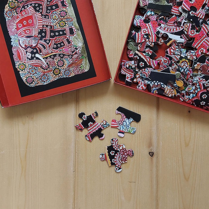 Tholu Bommalata Elephant - 63 Piece Jigsaw Puzzle