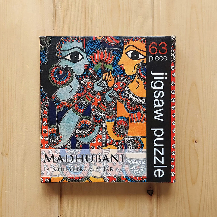 Madhubani Radha Krishna - 63 Piece Jigsaw Puzzle