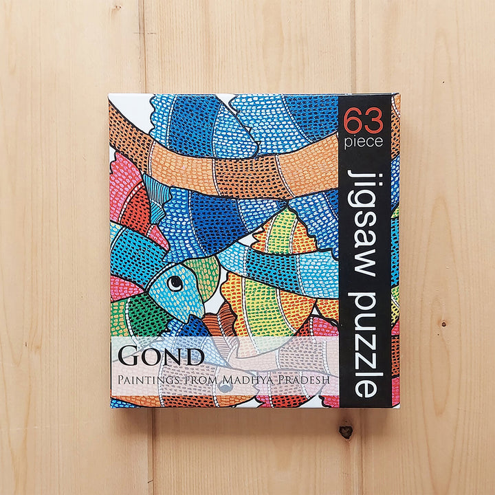 Gond Fish - 63 Piece Jigsaw Puzzle
