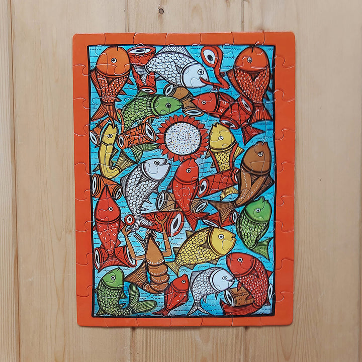 Santhal Fish - 63 Piece Jigsaw Puzzle