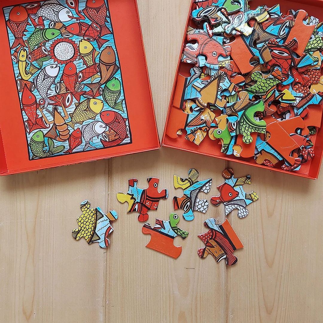 Santhal Fish - 63 Piece Jigsaw Puzzle