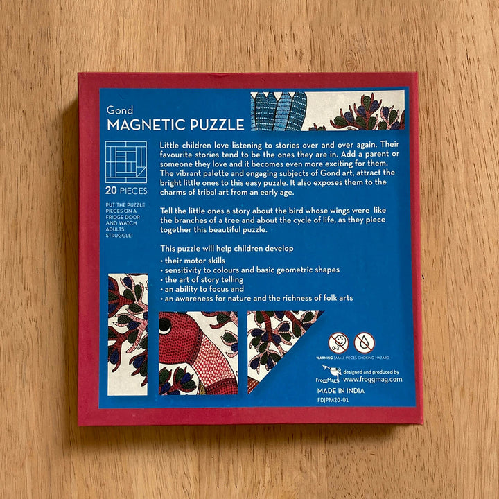 Magnetic Puzzle - Gond - Peacock