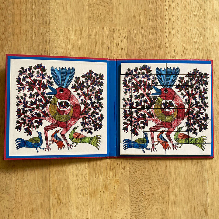 Magnetic Puzzle - Gond - Peacock