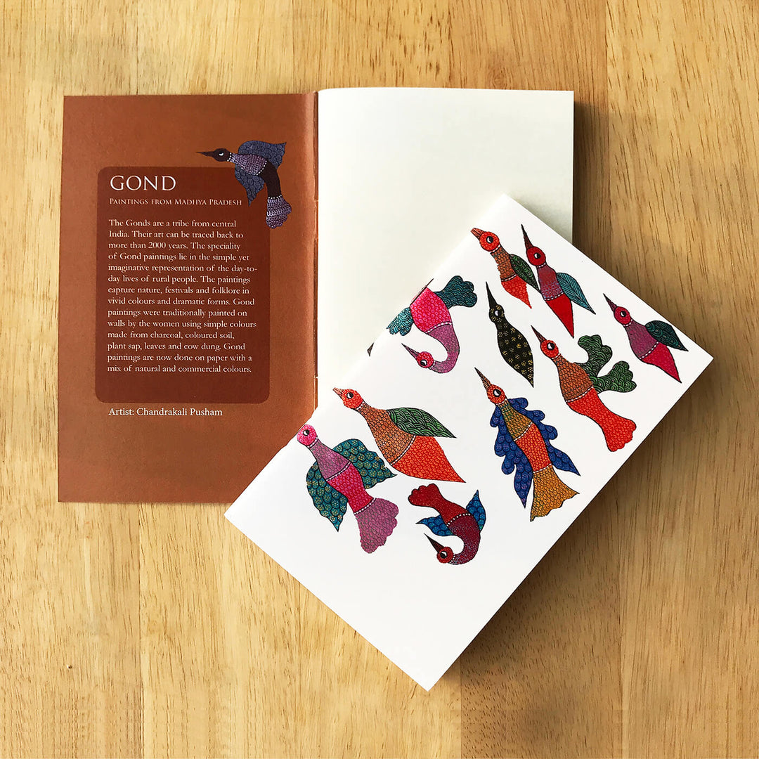 Gond Folk Art Notebooks with Printed Cover - Set of 2