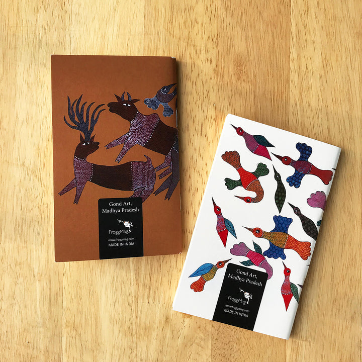 Gond Folk Art Notebooks with Printed Cover - Set of 2